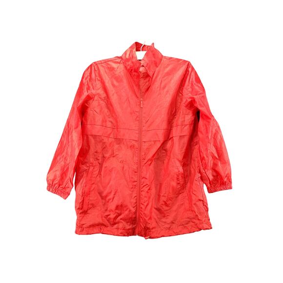 By Totes Windbreaker Full Zip Hooded Jacket Size S/M Red Logo - Picture 1 of 11